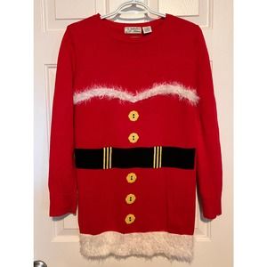 Jsabella’s Closet Red‎ Mrs. Santa Top Size M 28" Long x 18" Pit to Pit x 23"